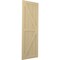 Ekena Millwork True Fit PVC Two Equal Panel Farmhouse Fixed Mount Shutters w/ Z-Bar, Natural Twine , 12W x 48H, PR TFP102FH12X048NT - alternate 15
